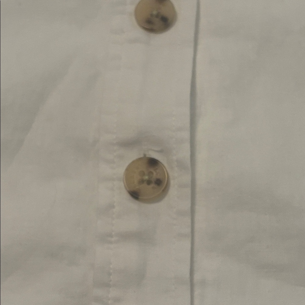 J. Crew White Sleeveless Linen-blend button-front shell SZ XL casual preppy NWT - Picture 9 of 12